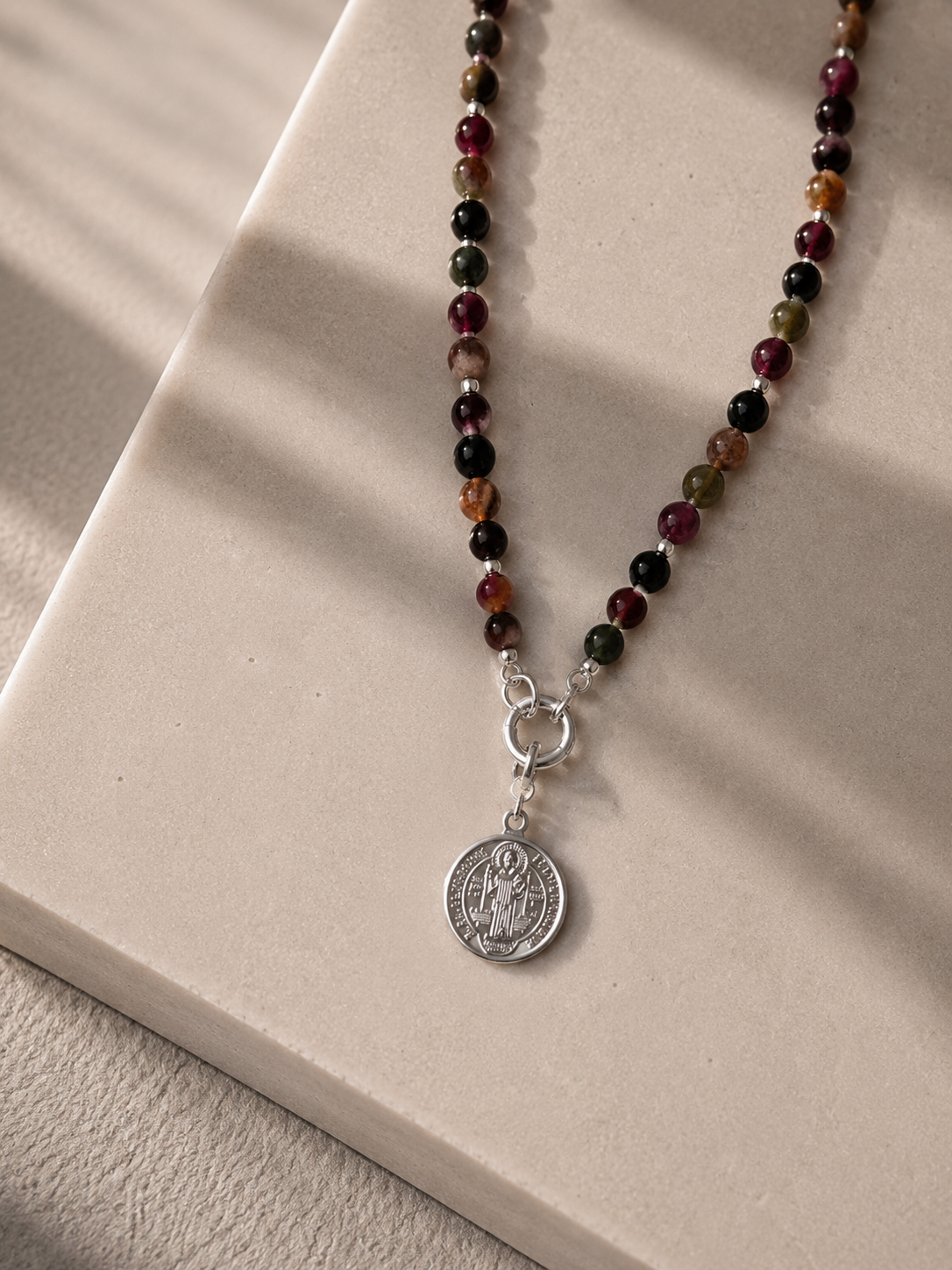 COLLAR | JADE TURMALINA PADRE NUESTRO