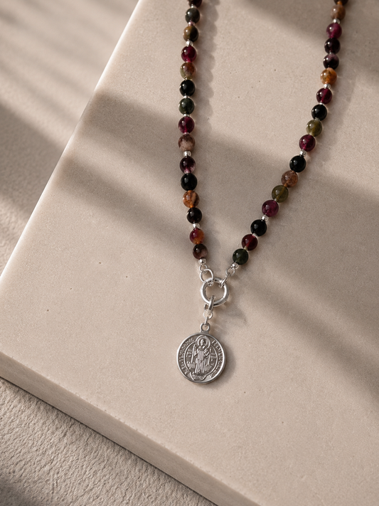 COLLAR | JADE TURMALINA PADRE NUESTRO
